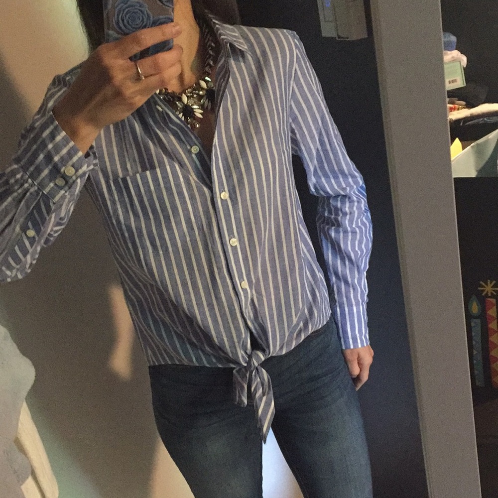 J. Crew Factory | Tie Waist Button-Up Shirt (NWOT)